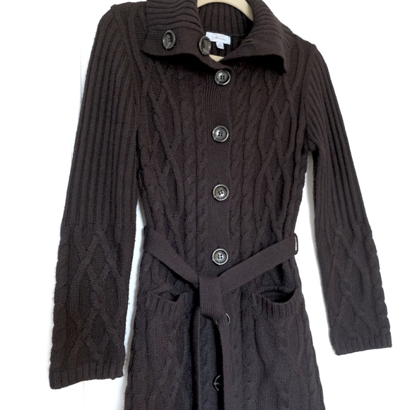 Jessica Long Black Cardigan w/ Buttons & Strap - Picture 3 of 8